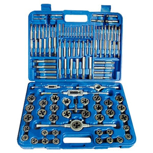 110 Piece #4-3/4'' & M6-18 Carbon Steel Tap & Die Set