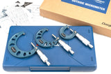 0-3'' 3 Piece Half Round Outside Micrometer Set