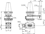 CAT50 ER25 90 Degree Angle Head - AHL-CAT50-A2.110