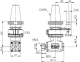 CAT50 ER25 90° Angle Head - AHL-CAT50-A2.80