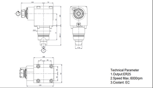 BMT65-ER25 TS65 RADIAL TOOL HOLDER FOR TSUGAMI