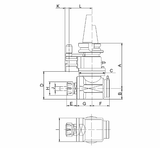 CAT50 ER40 90° Angle Head - AHA-CAT50-ER40