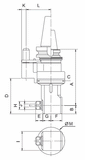 Diagram of CAT40 ER25 90° Modular Angle Head (Compact) - AHD-CAT50-A4