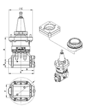 Diagram of CAT50 Heavy Duty Angle Head for VTC - AHK-CAT50-C1