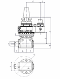 BT40 ER16 Light Angle Head - AHL-BT40-A1.65