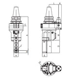 Diagram of CAT50 Ultra Slim Angle Head - AHL-CAT50-C4.80/110