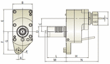 Diagram of Axial Offset Live Tool Holder VDI40 Mazak - THM-C05.50-40M