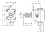 Radial Driven Tool Holder VDI40 DIN 5482 THB-B05.65-40CI - Cnc Tool Solutions