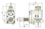 Radial Offset Driven Tool Holder VDI40 - Captain L370M THB-D05.90-40JI - Cnc Tool Solutions