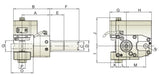 Radial Side Cutting Tool Holder VDI40 - Captain L370M THB-J30.100-40JR0.33 - Cnc Tool Solutions