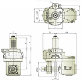 Axial Swivel Gear Hobber Tool Holder VDI40 DIN 5480 THB-R29.115-40S - Cnc Tool Solutions