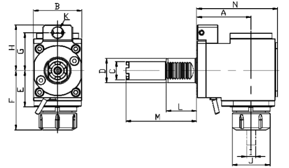 Radial Driven Tool Holder | Haas VDI40 - THB-B05.65-40F