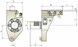 Diagram of Cut-off Tool Holder H1 - Mazak THL-MQT-H1-4025