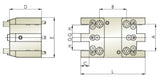 BMT55 Static Quadruple Face and OD Tool Holder CD2 - Doosan THL-DPM-CD2-5525.4 - Cnc Tool Solutions